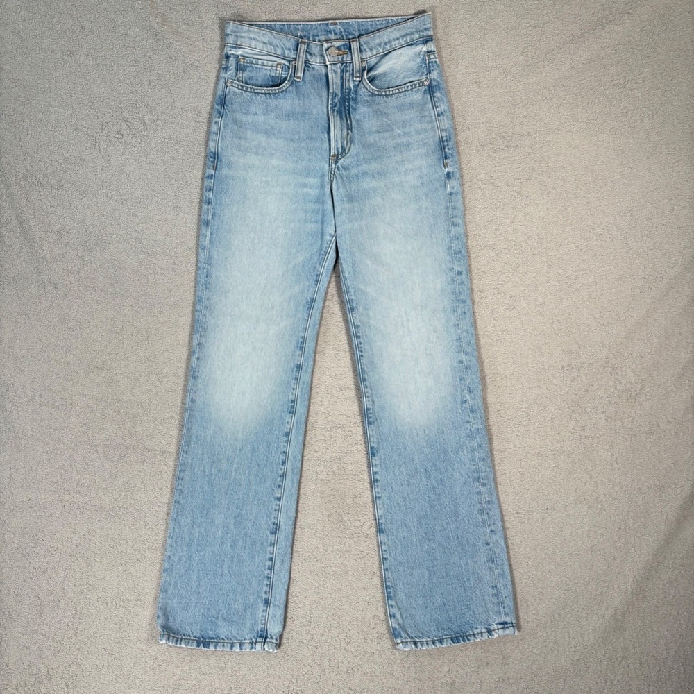 ViaVia High Rise Wide Leg Jeans Light Wash Denim Women Size 24 Made in‎ USA